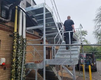 Bespoke fire escapes and metal staircases, fabrication and installation
